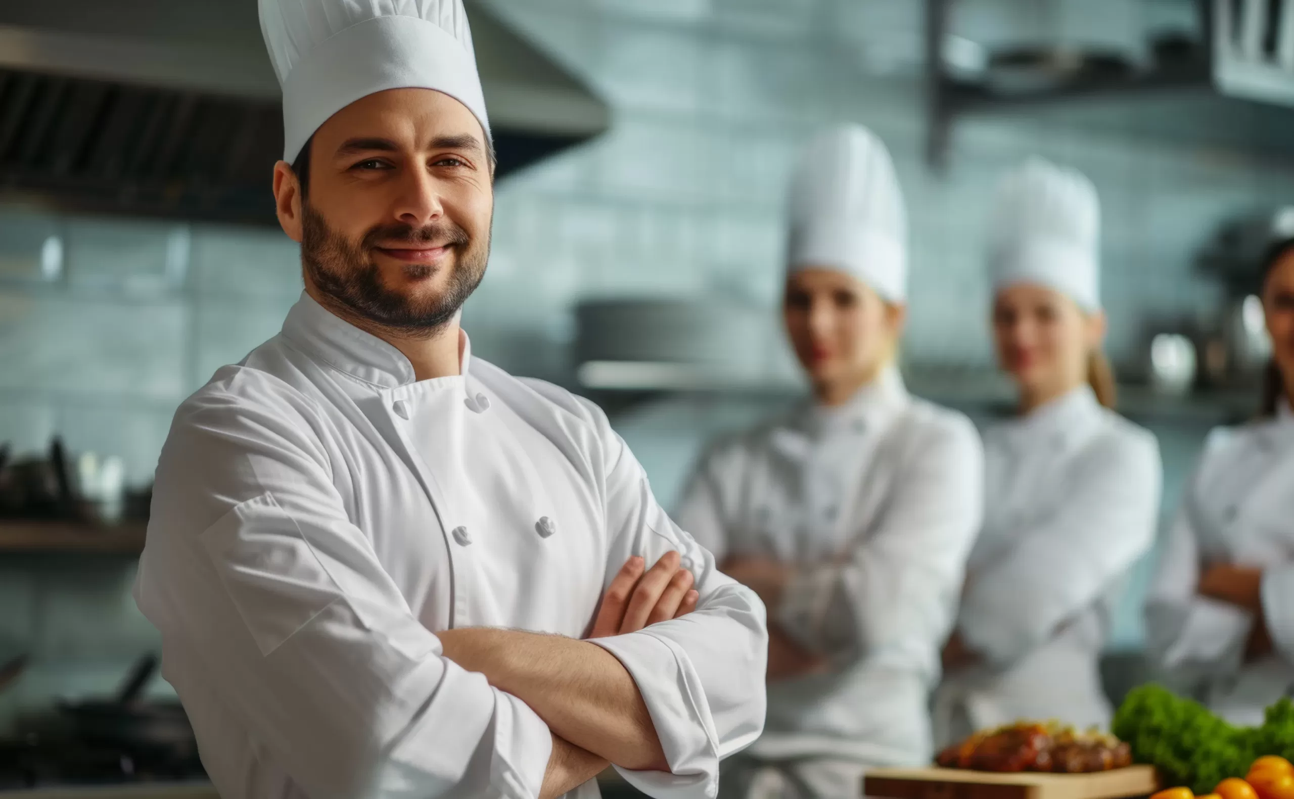 Kitchen staff at a restaurant.