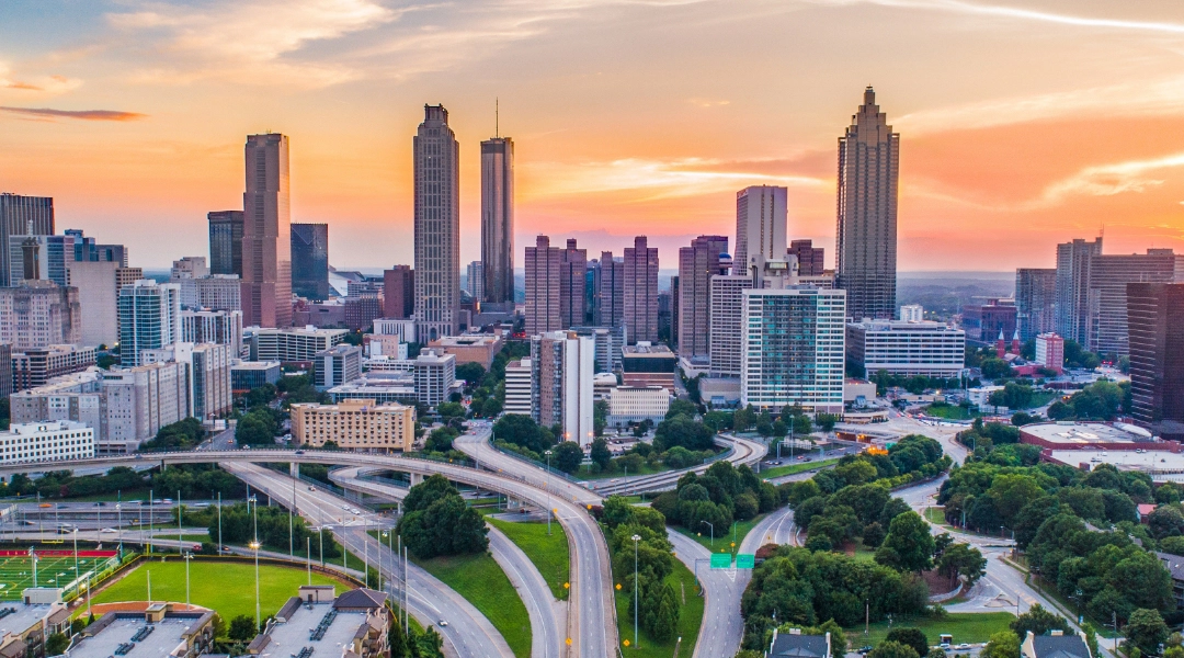City skyline of Atlanta, GA.